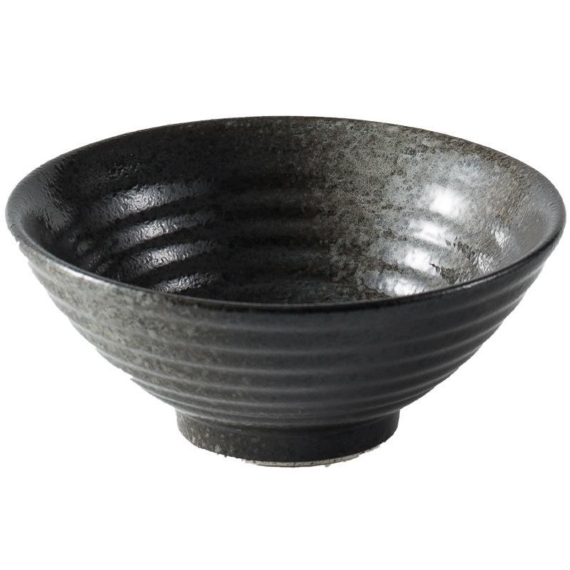 Japanese Ceramic Bowl Household Rice Bowl Commercial Small Horn Bowl Retro Hat Bowl Creative Tableware Good-Looking Small Bowl