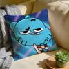 Cushion Cover  Washed Linen  Soft Breathable Decorative Case For Sofa Home Cartoon GGumball DDarwin Pillow cover