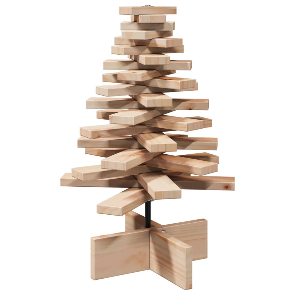 Wooden Christmas Tree for Decorating 60 Cm Solid Pine Wood