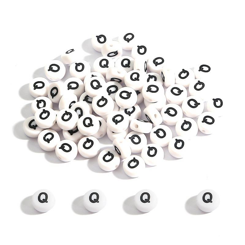 Brățară Handmade Mărgele 4*7mm Mărgele Acrilice Alfabet Mărgele Plate Instrumente de Înșirat Manual DIY pentru Copii Accesorii Bijuterii pentru Mărgelit Brățări Făcute Acasă