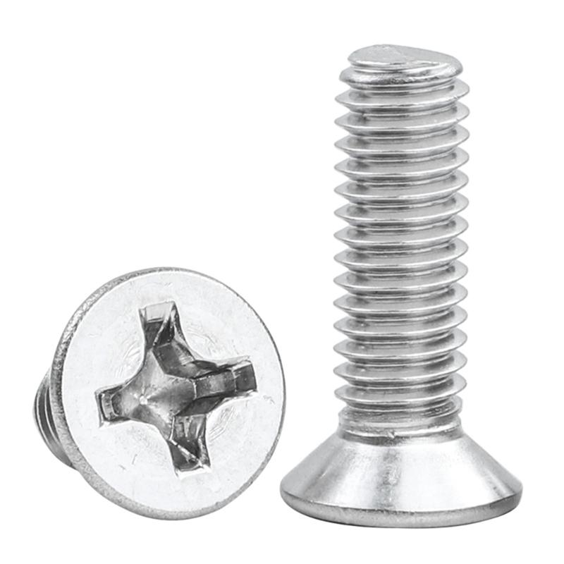Set of 100 Versatile Stainless Steel Countersunk Screws Long lasting Flat Head Screws for Home & Industry & Outdoor Use