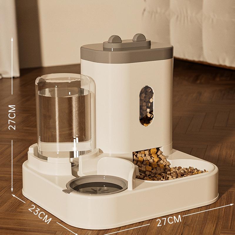 2026 New 3300ML Large Capacity Automatic Pet Feeder Double Bowl Gravity Flow Cat Dog Water Dispenser Non Electric