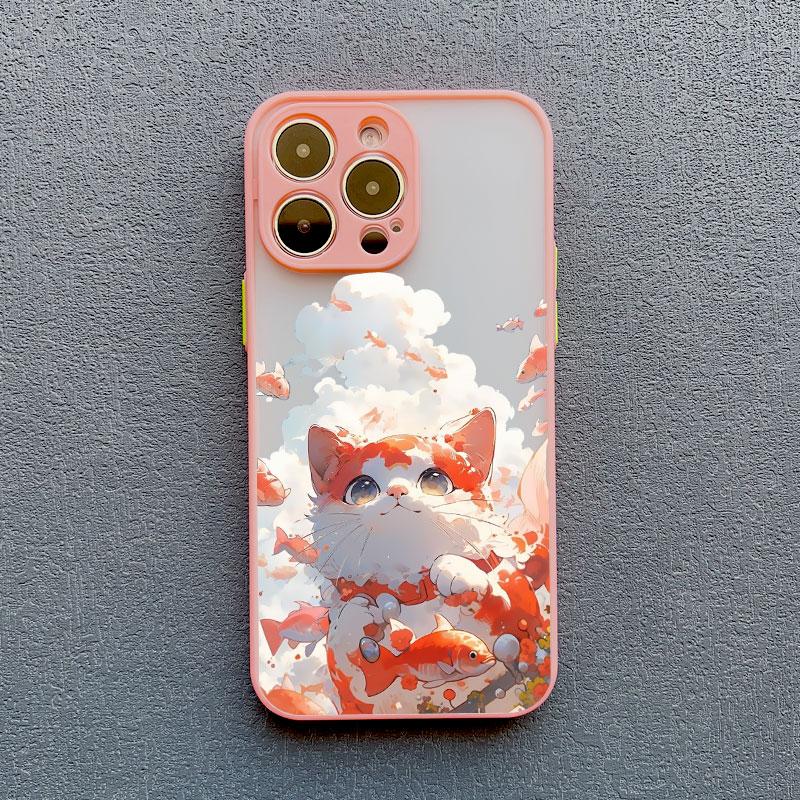 Various Style Cat Phone Case For iPhone 17 16 13 12 Pro Max Mini 15 14 11 Pro Max Plus 16 Plus X XS XR Cute Naughty Cat Covers