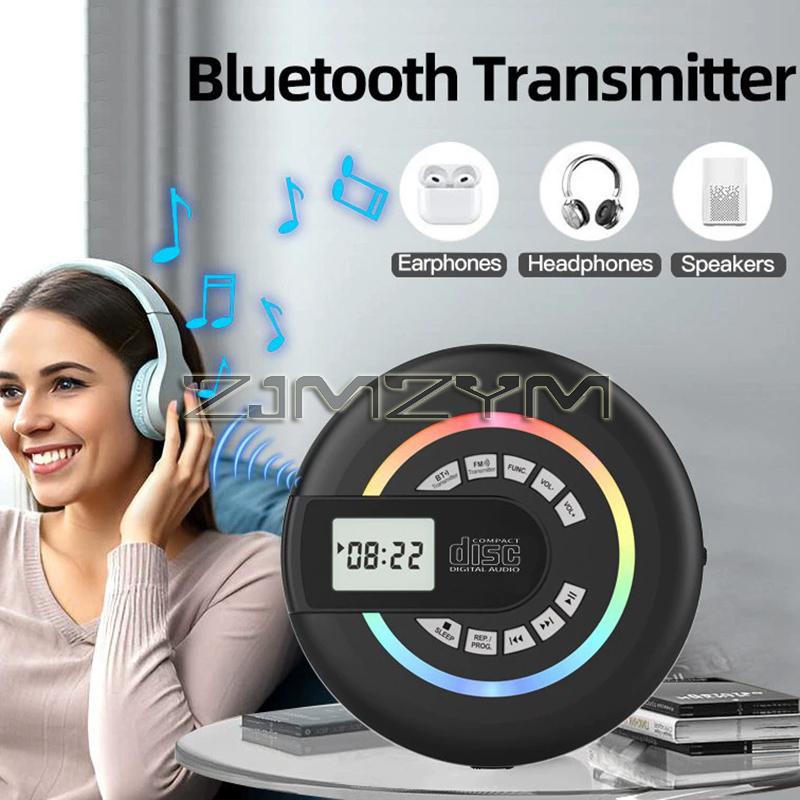 Portable CD Walkman With Bluetooth Transimitting CD Player Rechargeable With Speaker And Bluetooth Transmiter