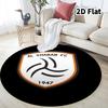 Alshabab Fc Round Area Rug Carpet Rug For Living Room Bedroom Sofa Playroom Decor Nonslip Floor Mat