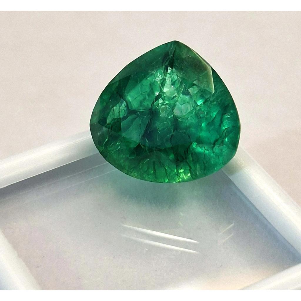 9-11 Ct Natural Green Emerald Colombian Pear Cut Beautiful Certified Gemstone
