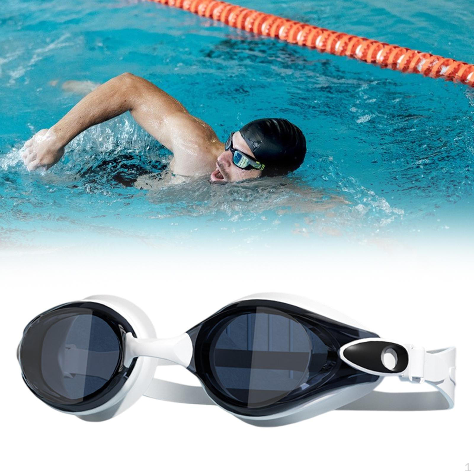

Adult Swim Goggles Swimming Comfortable Lightweight No Leakage Anti Fog Trendy Portable белый