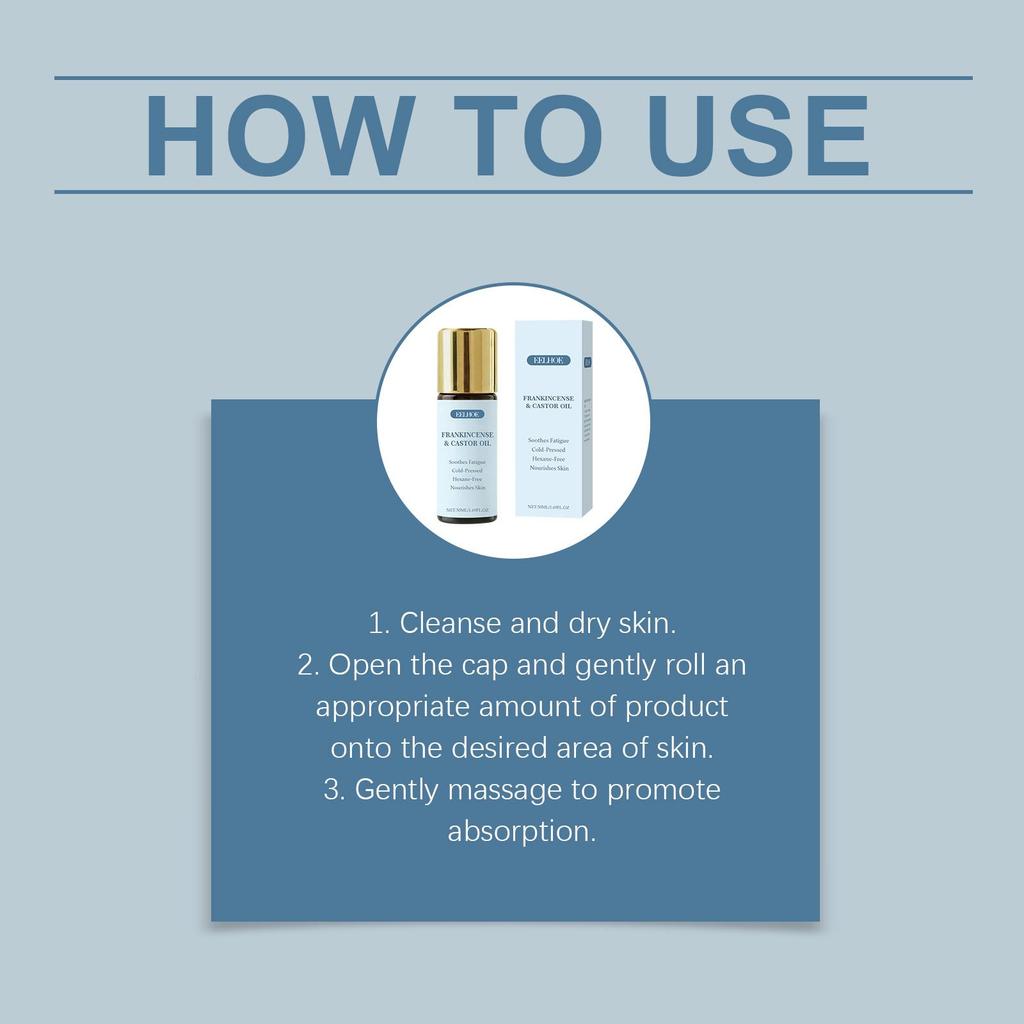 EELHOE Frankincense Body Roller Oil: Gentle and Moisturizing for Dry Skin, Leaving the Skin Smooth and Delicate. Ideal for Daily Moisturization.