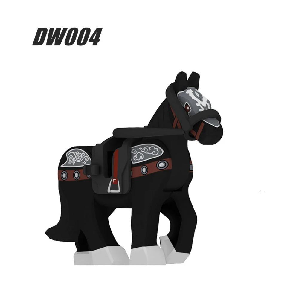 Military Building Blocks Solider Figures Mount War Horse Saddle Reins Adults Children Gifts Toys Animal Accessories Equipments