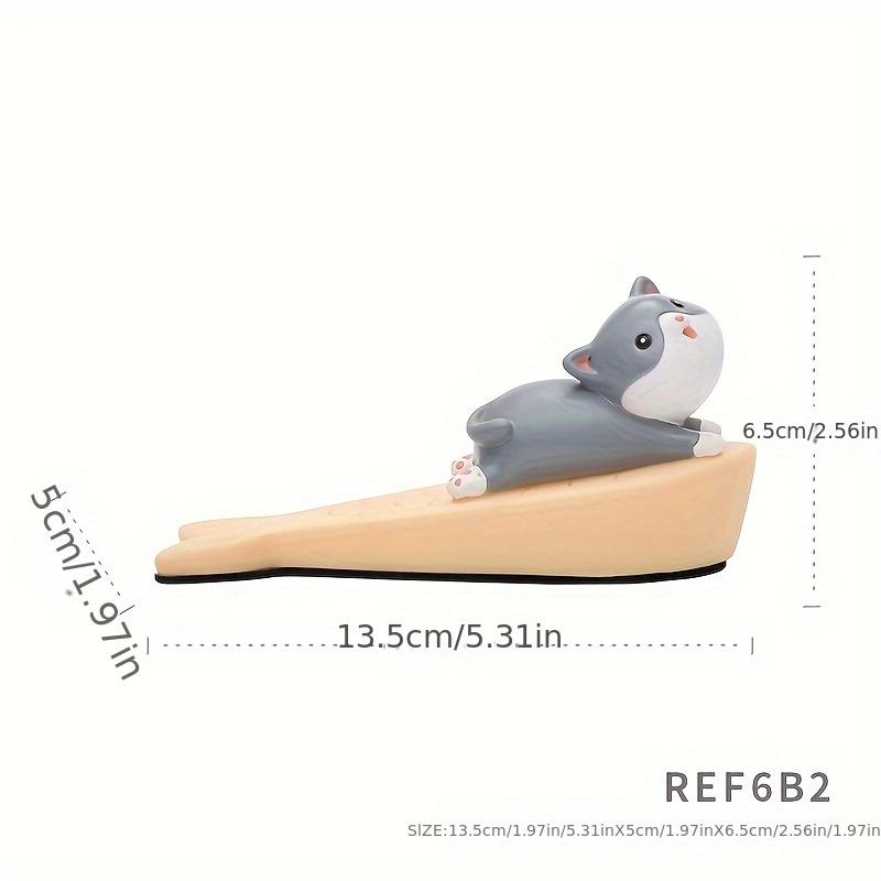 1pc Adorable Cartoon Animal Door Stopper Sturdy Vinyl Construction, Easy Floor Mount,Polished Metal Finish, Playful Door Decor Decorative Door Stopper