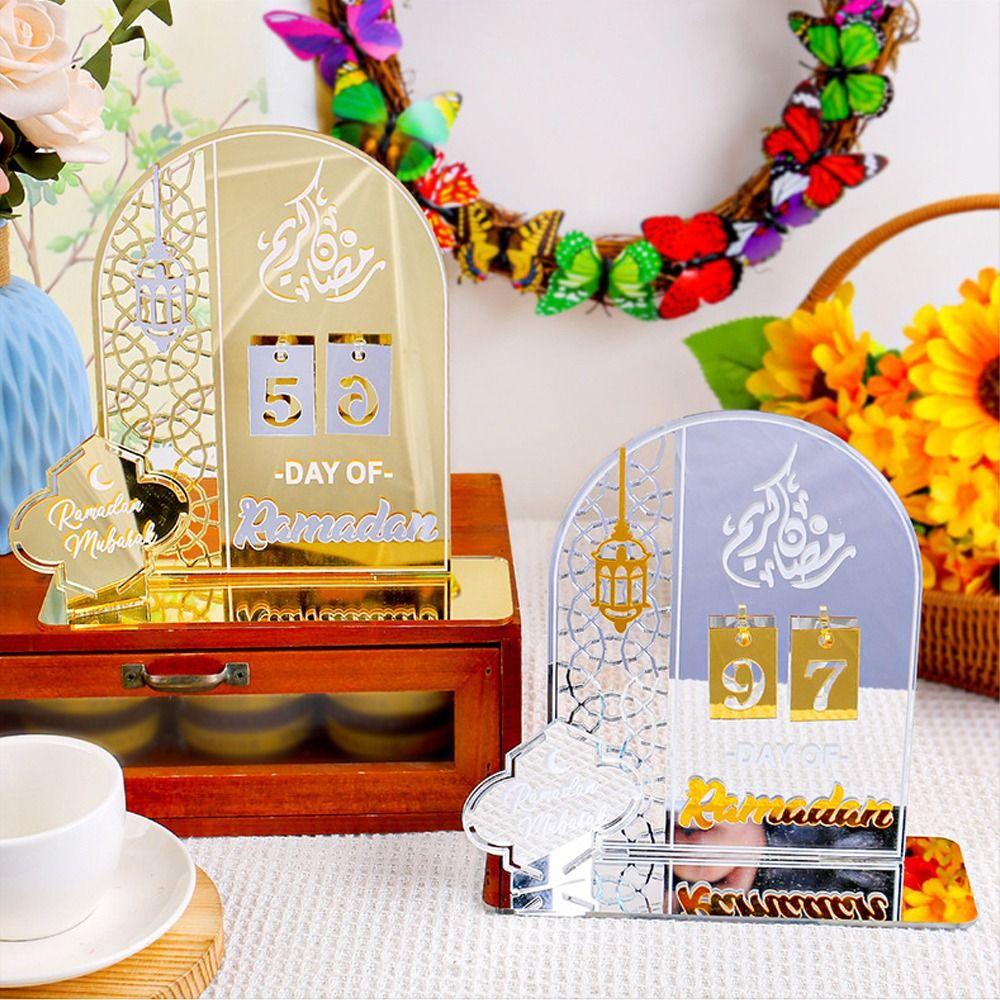 

Festival Eid Mubarak Table Ornament Gold Advent Calendar Holiday Party Supplies золотий