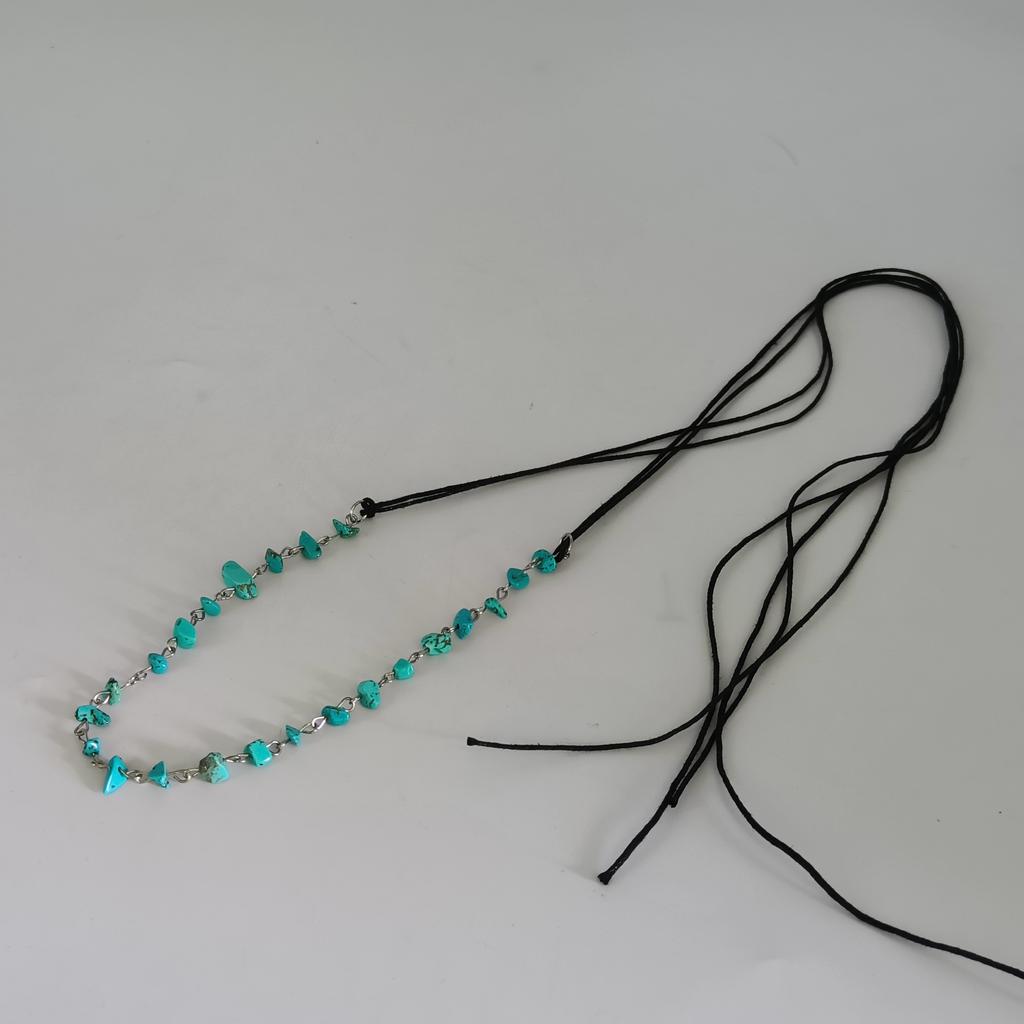 Turquoise Hat Accessories Hair Bohemian Dyed Wooden Beads Hat Band Fedora Hat Decoration Straw Hat Band Waist Rope