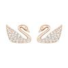 Kryształowe Kolczyki Sztyfty w Kształcie Łabędzia Damskie Kolczyki Różowe Złoto 5144289