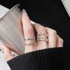 Stern Mond Einfach Trend Paar Ring Nische Design Hohes Gefühl Offener Ring Persönlichkeit Klein Frisch Ring