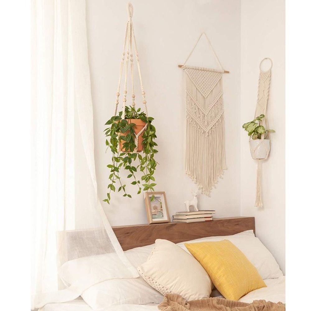 Indoor Macrame Hooks Flower Pot Holder Hanging Basket Garden Hanging Rope Plant Hanger