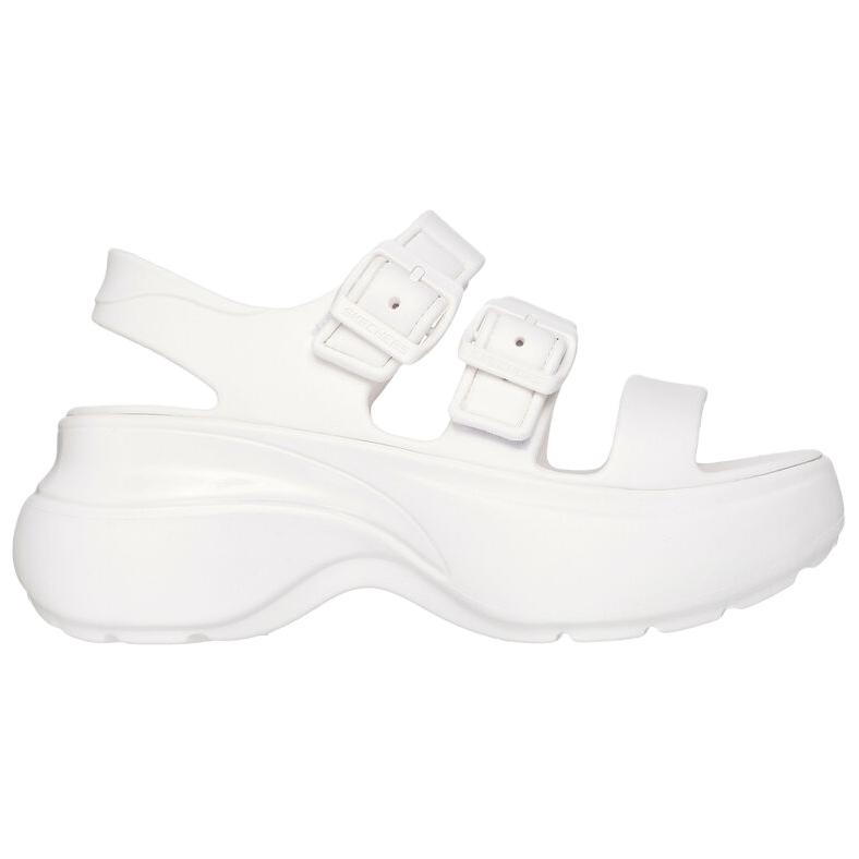 Skechers Sandalias de Playa Casuales Suaves Cómodas Foamies Tai - Get Real Sandalias para Mujer Blancas 111619-WHT