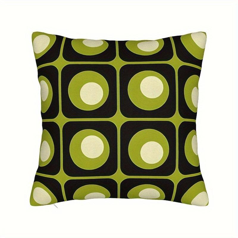 

1 vintage geometric pattern short plush pillow cover - single-sided printing 40x40cm/16x16inch