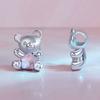 WOSTU 925 Sterling Silver Love Bear Charm Star Pendant Heart Bead Fit Original Necklace DIY Bracelet Wedding Party Jewelry Gift