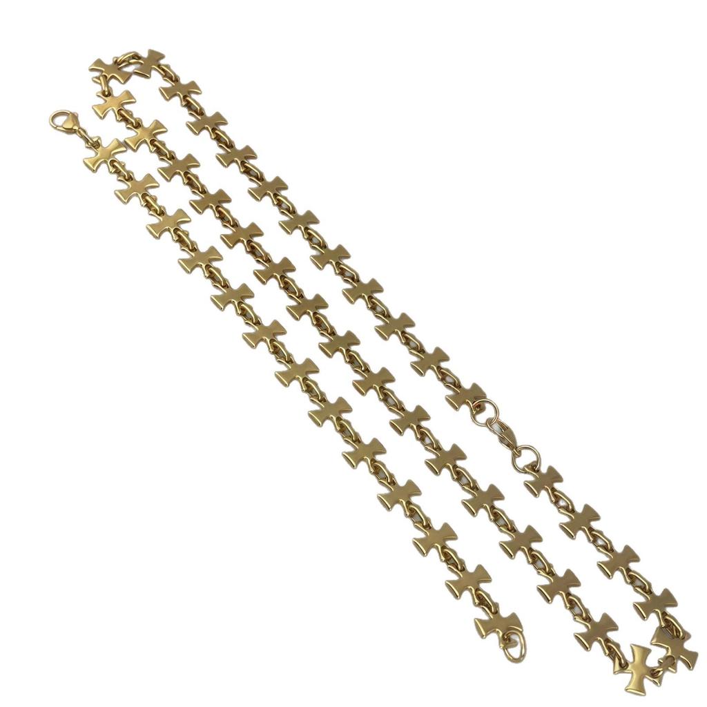 Trendige Herren-Kreuzkette aus Titanstahl – Hip-Hop-Design