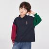 Boys' Colorblock Long-Sleeve Polo Shirt with Pocket Bear Design