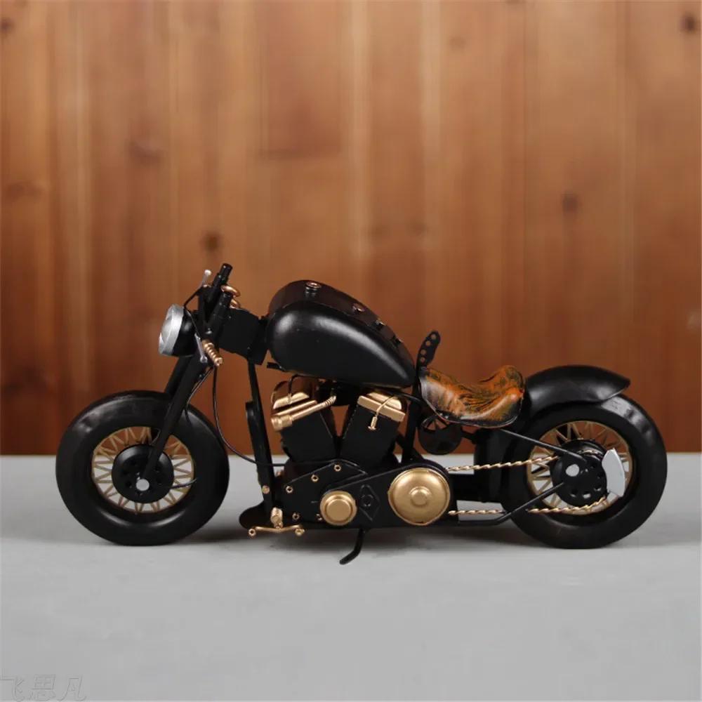 Handmade Vintage Harley Motorcycle Model For Home Decor Decoration Desk Accessories Living Room