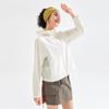 Breathable sun protection clothing for women, hooded zipper, casual loose jacket, UV resistant UPF50+