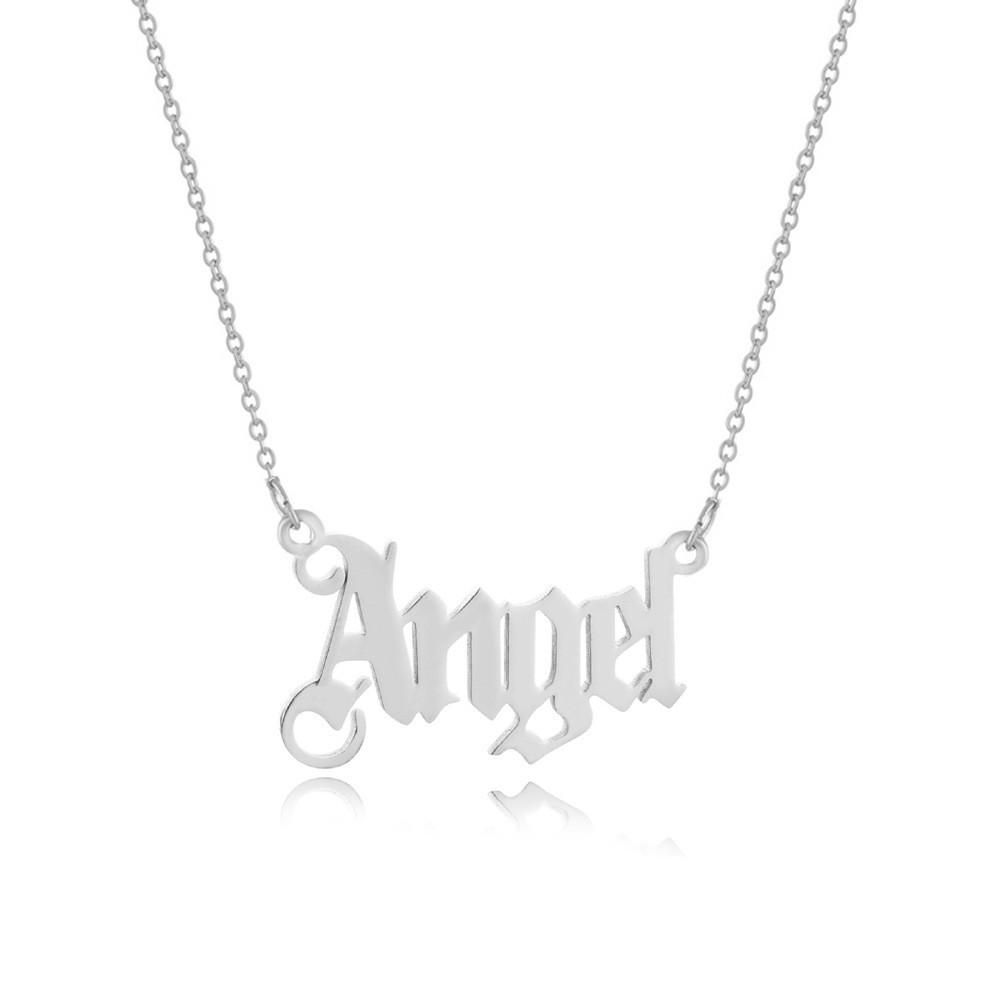 Style Charming European Angel Alphabet Necklace Unique Layered Design For Women