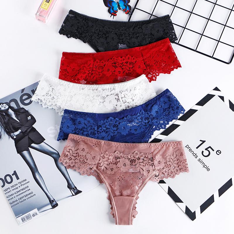 3 Pcs Sexy Panties For Woman Lingerie Lady G-string Lace Female Thongs Underwear Ladies Intimates Free Shipping