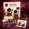 Relaxing Stress Relief Art Kits 12 Zodiac Signs DIY Beaded Garden Kit, 3D Astrology Flower Craft Personalized Dorm Room Decor Handmade Bead