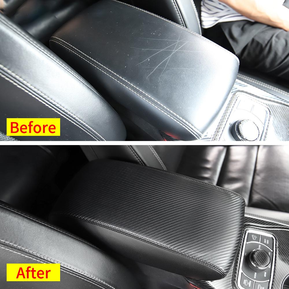 For 2011-2018 Jeep Grand Cherokee Center Console Armrest Cover Skin Carbon Look