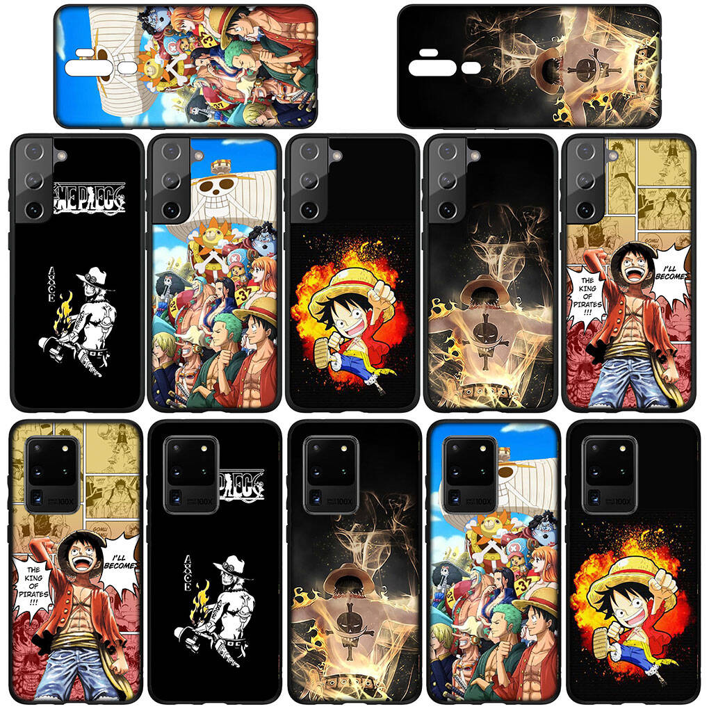 Phone Case for Samsung Galaxy S25 S23 S24 Ultra FE Plus A05 A06 A15 A16 A36 A37 A35 A34 A54 A52 A55 A56 A57 A25 A26 A53 A17 Luffy One Piece Ace Cover