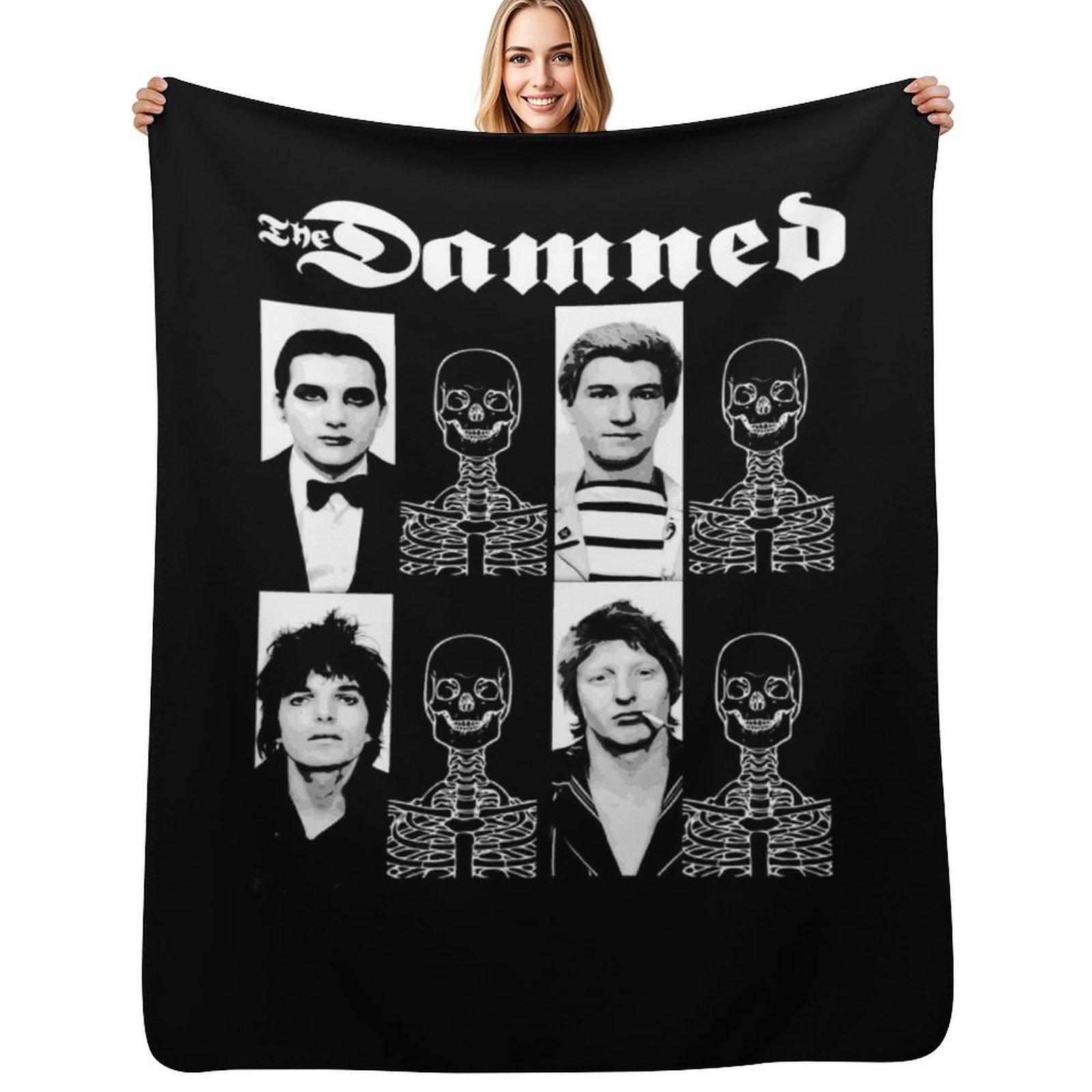 Happy Adults Toys Unisex White The Damned Throw Blanket Anti Shedding Soft Fuzzy Blanket For Home