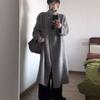2026 Women's Gray Wool Mid-Length Coat: New Autumn/Winter, High-End with Stand Collar