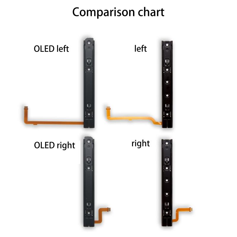 2er-Pack Für Switch OLED Konsole L R Schieber Links Rechts Schieberegler Schienenbahn Schiene Für Switch Oled Controller Schienen Schieberegler Reparatur