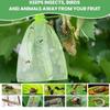 100Pcs Green protective bag with zipper,fruit trees, transparent mesh barrier for plants, perfect for gardening and pest control