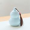 Portable Color celadon gourd tea caddy sealed storage tank travel Tea Boxes Ceramic tea tin containers coffee canister Candy jar