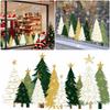 Electrostatic Pine Tree Decals Star Snowflake Glass Clings Christmas Tree Window Sticker For Doors