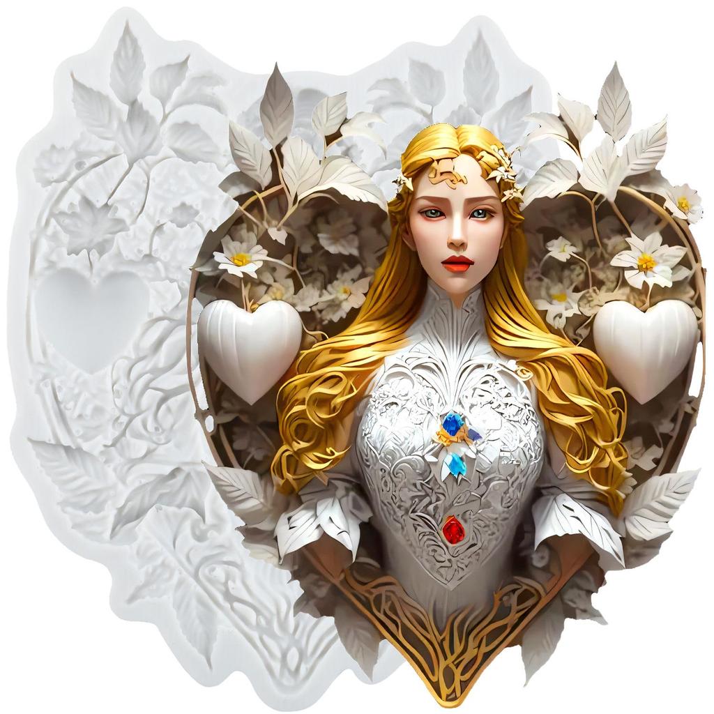 Goddess Silicone Molds Flower Lady Fondant Mold Cake Decorating Tools Cupcake Topper Candy Resin Clay Chocolate Gumpaste Mold