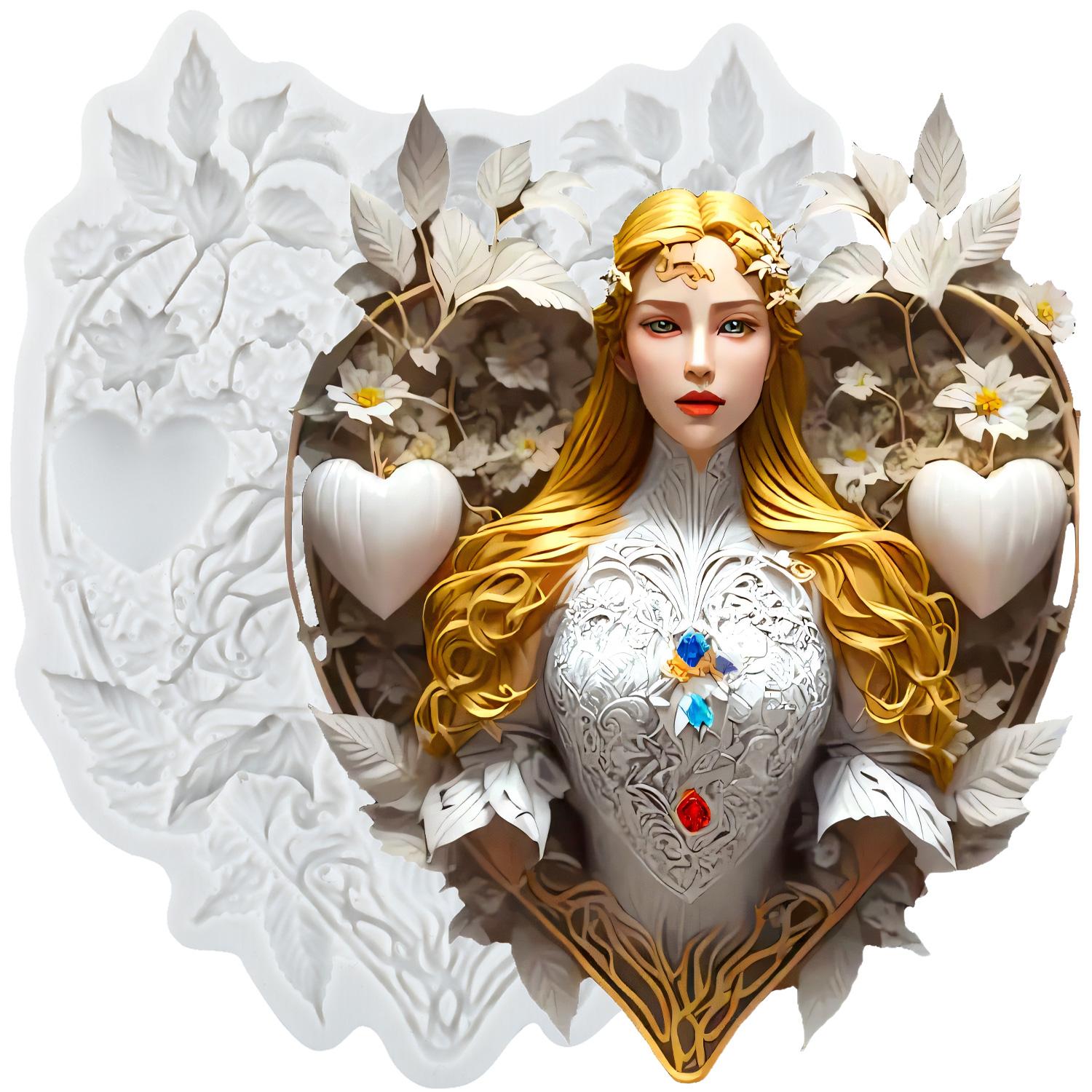 

Goddess Silicone Mold Flower Lady Fondant Molds Cake Decorating Tools Cupcake Topper Candy Resin Clay Chocolate Gumpaste Mold