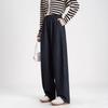 Denim Blue Scimitar Pants, Autumn and Winter New High-waisted Tied Feet Loose Casual Drape Banana Pants Wide-leg Pants
