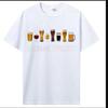 2023 New Men's 100% Cotton Hip Hop Fashion Leisure Fun Beer Print Pattern High Quality Comfortable Top Street Fitness