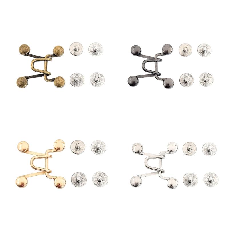 Jeans Fastening Buckle Alloy Adjustable Tighten Button for Loose Pants Jeans Waist Tightener Pin