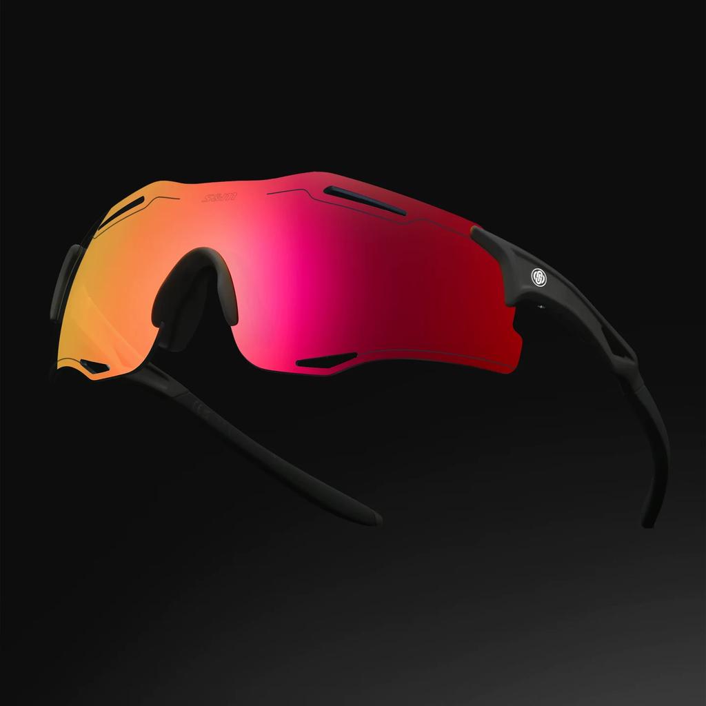 Speed Pulse Professional Running Glasses, Non-Slip Sports Glasses, Mountaineering Cross-Country Night Running Glasses, Cycling Colorful Goggles