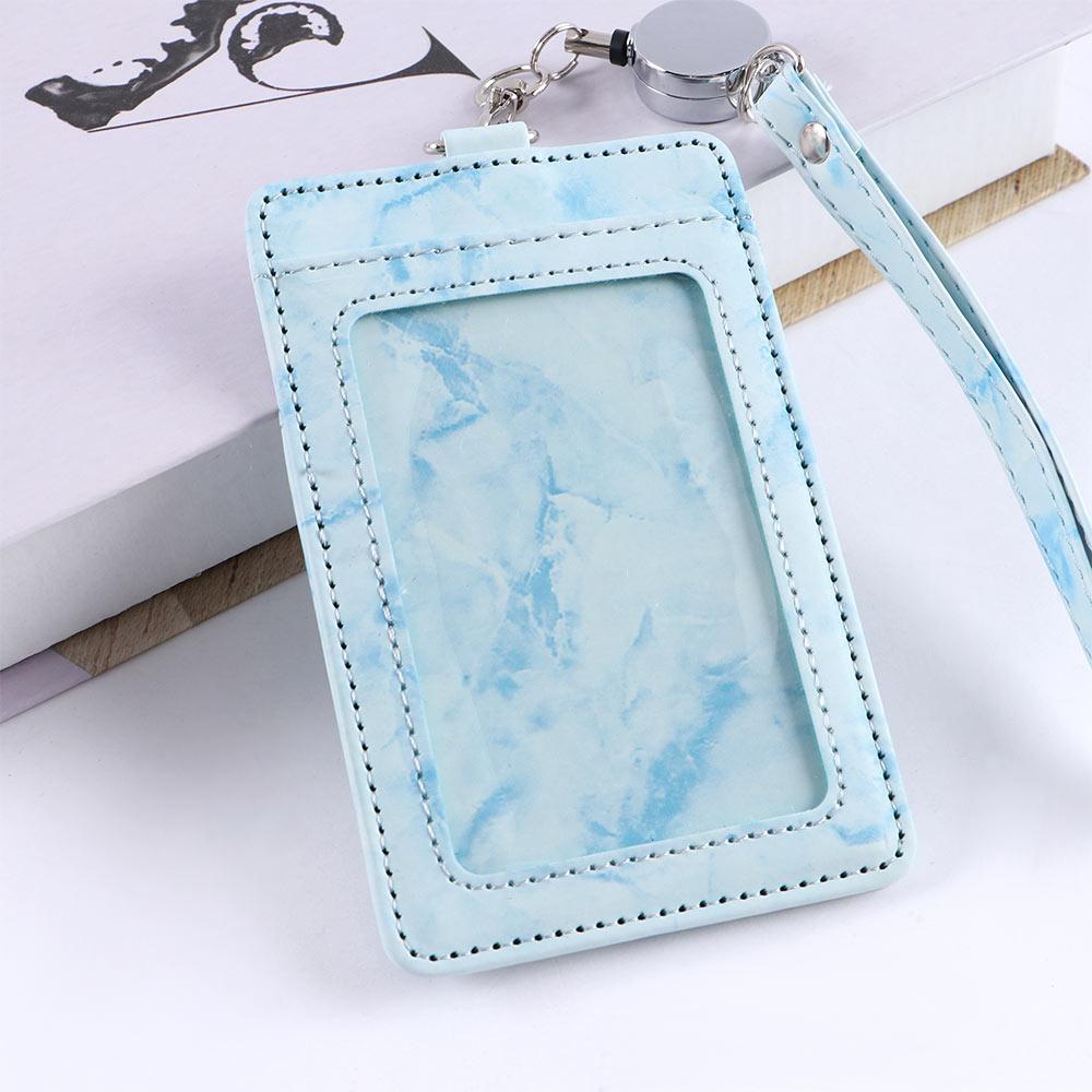 Crossbody Patch Leather Card Covers Business Card Cover Bus Card Cover Case Retractable Card Holder