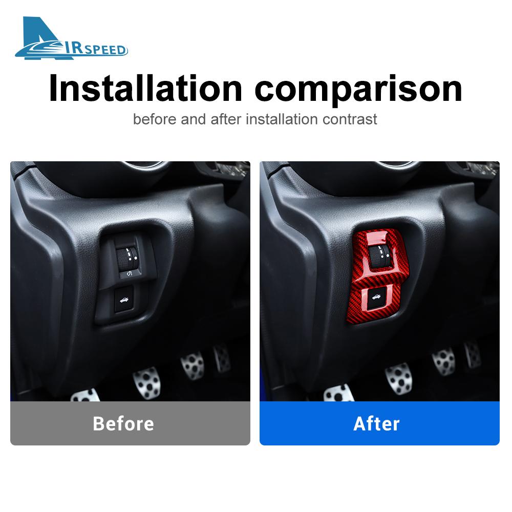 Real Hard Carbon Fiber For Subaru BRZ Toyota GR86 2021 2022 2023 2024 2025 2026 Car Air Conditioner Button Sticker Trunk Switch
