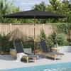 350 cm Anthracite Sun Umbrella with Wooden Mast