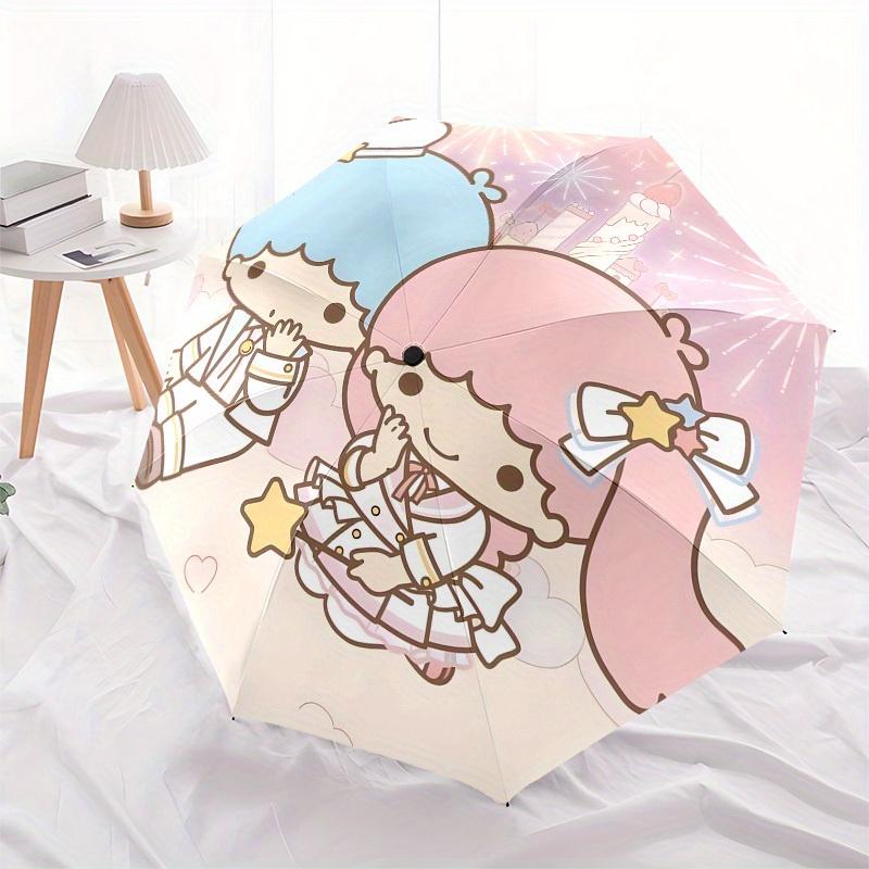 1pc "Little Twin Stars Celebration" Umbrella with Plastic Handle,Suitable for All Seasons Home Travel Outdoor UmbrellaSanlio040