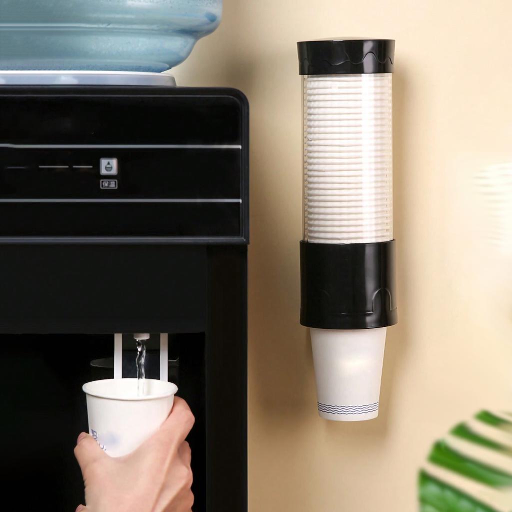 1 Pcs Plastic Cup Fetcher for Water Drinking Machine Wall Mounted Disposable Paper Cup Holder Replacement Parts White/black