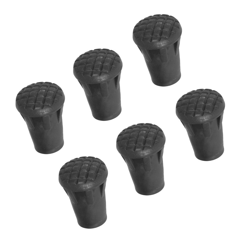 6pcs set Replacement Outdoor Trekking Hiking Pole Tip End Walking Stick Cap Cover Protector