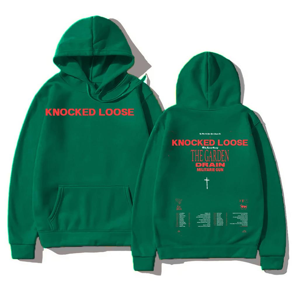 New Metal Music Hoodies Knocked Loose The Garden Drain Militarie Gun Tour Streetwear Fashion Long Sleeve High Street Pullovers